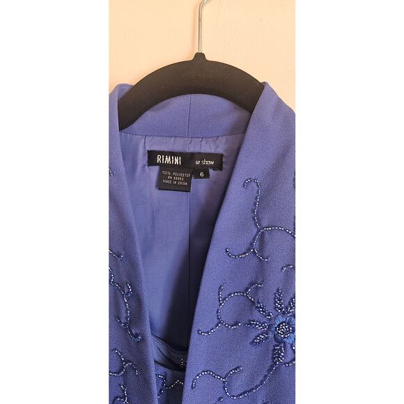 Rimini 2 Piece Beaded Evening Gown in Brilliant Blue, Sz 6 - Picture 4 of 8